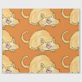 Ingwer-Katzen-Packpapier Geschenkpapier (Flach)