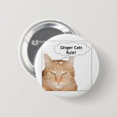 Ingwer-Katzen-Regel! Button (Vorne & Hinten)