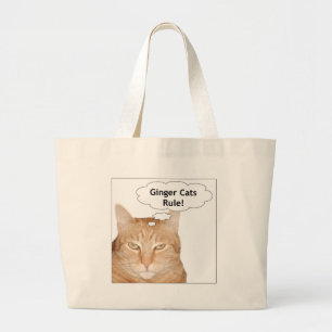 Ingwer-Katzen-Regel! Jumbo Stoffbeutel