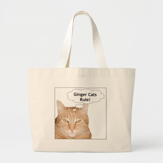 Ingwer-Katzen-Regel! Jumbo Stoffbeutel (Vorne)