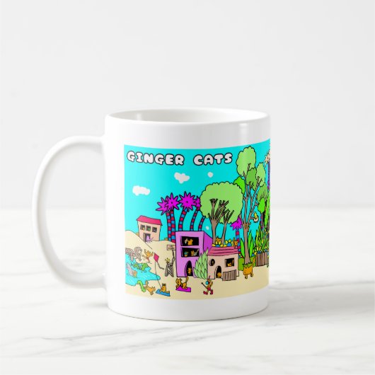 INGWER-KATZEN-TASSE KAFFEETASSE (Links)