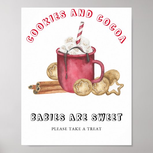 Ingwer-Kekse mit Kakao Babys sind süß Poster (Vorne)