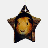 Ingwer-Meerschweinchen-Geschenke Keramik Ornament (Rechts)