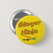 Ingwer ninja Abzeichen Button (Vorne & Hinten)