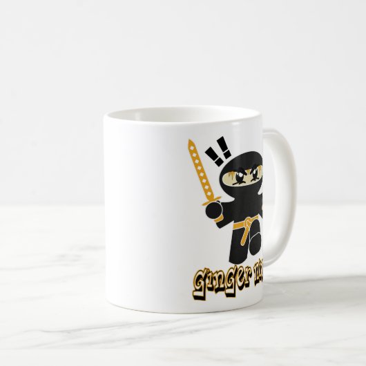 Ingwer Ninja Kaffee-Tasse ginga rot-köpfig Kaffeetasse (VorderseiteRechts)