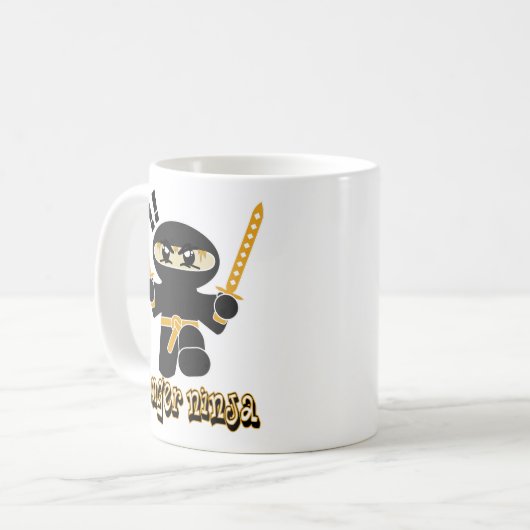 Ingwer Ninja Kaffee-Tasse ginga rot-köpfig Kaffeetasse (Vorderseite Links)