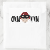 Ingwer Ninja Rechteckiger Aufkleber (Tasche)
