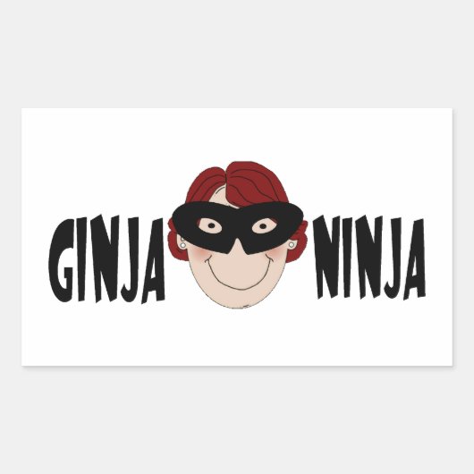 Ingwer Ninja Rechteckiger Aufkleber (Vorderseite)