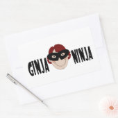 Ingwer Ninja Rechteckiger Aufkleber (Umschlag)