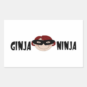 Ingwer Ninja Rechteckiger Aufkleber