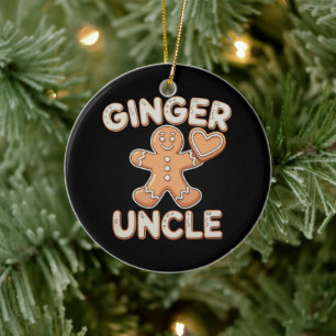Ingwer Onkel Lebkuchen Weihnachten Xmas Familie Keramik Ornament