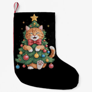 Ingwer Orange Katze Weihnachtsbaum Cute Xmas  Kleiner Weihnachtsstrumpf