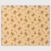 Ingwer, Süßigkeiten, Weihnachtskekse Geschenkpapier (Flach)