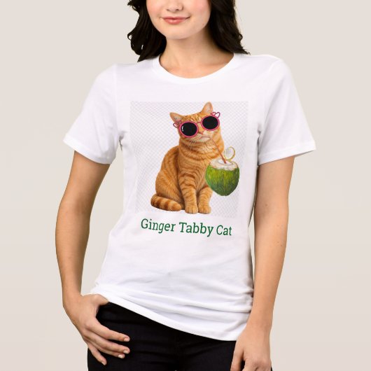 Ingwer-Tabby-Katze-T-Shirt Tri-Blend Shirt (Vorderseite)