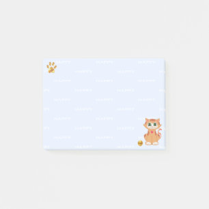 Ingwer-Tabby-Kitzy-Cartoon Post-it Klebezettel
