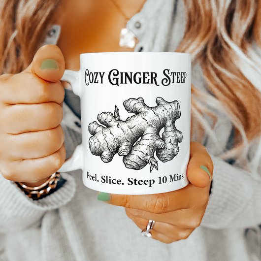 Ingwer-Tee-Zieh-Anleitung  Kaffeetasse