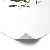 Ingwer- und Navy-Floral-Brautparty Poster (Ecke)