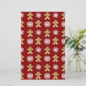 Ingwer und Schnee Briefpapier (Stehend Vorderseite)