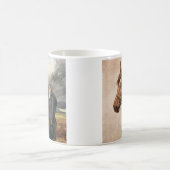 Ingwer und schwarze Bilder des Schönheitsbuches 2 Kaffeetasse (Mittel)