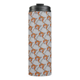 Ingwer- und weiße Katzen-Thermal-Tasse Thermosbecher