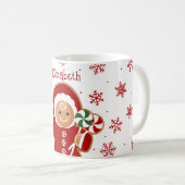 Ingwerbrot-Mädchen mit Pfefferminz-Lutscher Kaffeetasse (VorderseiteRechts)
