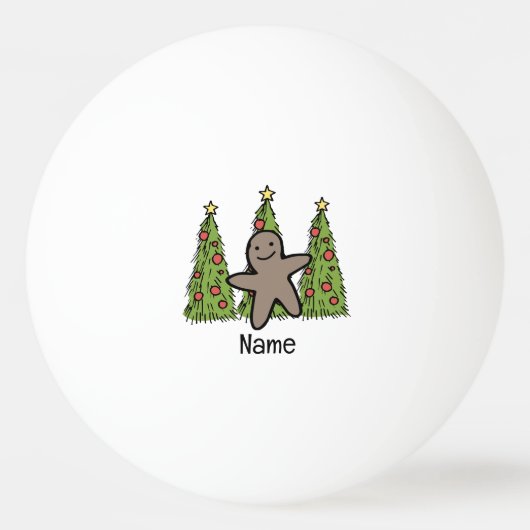 Ingwerbrot mit Weihnachtsbaum Tischtennisball (Vorderseite)