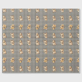 Ingwerbrot-Parade auf Gingham! Geschenkpapier (Flach)