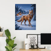 Ingwerbrot-Wolf-Pinien Poster (Heimbüro)