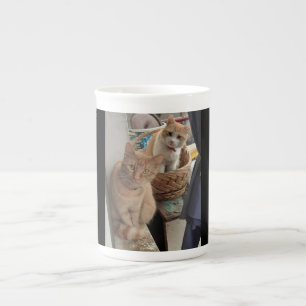 Ingwerkatze Bone China Tasse
