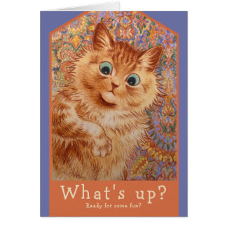 Ingwerkatze Geburtstags-Party Einladung Louis Wain