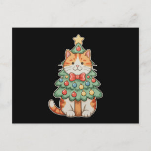 Ingwerkatze Weihnachtsbaum Stern Ornament Xmas Feiertagspostkarte