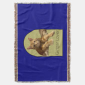 Ingwerliebhaber Navy Blau Wurfdecke Decke (Vorderseite Vertikal)