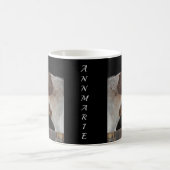 Ingwerpferd auf Bauernhof mit Name Kaffeetasse (Mittel)