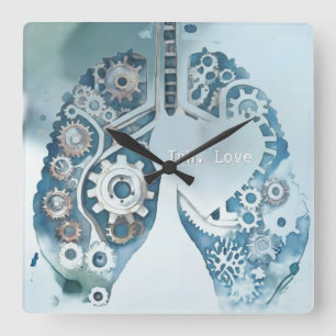 Inh. Liebe 5 Quadratische Wanduhr