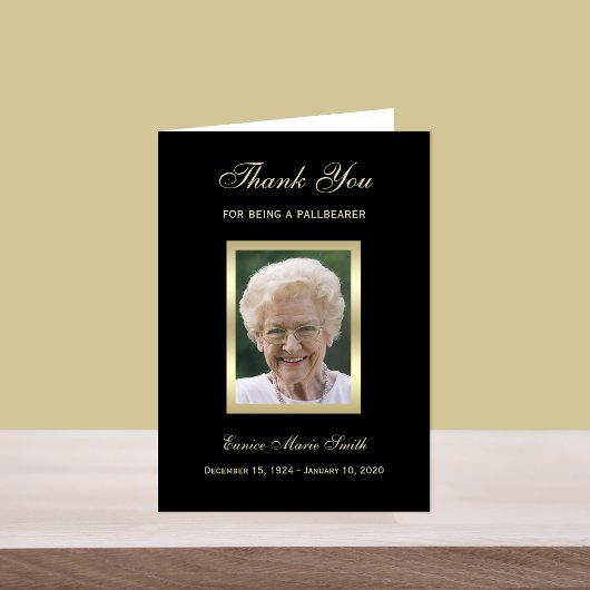 Inhaber Danke, Card mit Foto Dankeskarte