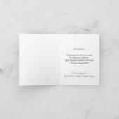 Inhaber Danke, dass Ihr Foto in Arch White Dankeskarte (Innenseite)