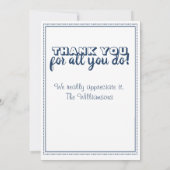 Inhaber der Abschlusskarte für den Lehrer Karte (Rückseite)