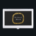 Inhaber der Gold Foil Scribble Circle Business Car Visitenkarten Etui<br><div class="desc">Gold Foil Scribble Circle Business Card Inhaber. Passen Sie den Text an oder verließ ihn leer.</div>
