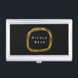 Inhaber der Gold Foil Scribble Circle Business Car Visitenkarten Etui<br><div class="desc">Gold Foil Scribble Circle Business Card Inhaber. Passen Sie den Text an oder verließ ihn leer.</div>