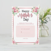 Inhaber der Muttertagskarte Feiertagskarte (Stehend Vorderseite)