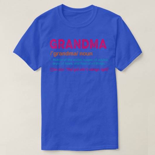 Inhaber der Oma-Definition-Funktion des Palettenfü T-Shirt (Design vorne)