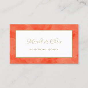 Inhaber des Coral Floral Salons Visitenkarte