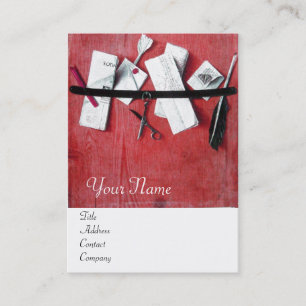 INHABER DES HOLZMONOGRAMM - Rot Visitenkarte