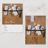 INHABER DES HOLZMONOGRAMM VISITENKARTE (Vorne/Hinten)