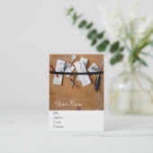 INHABER DES HOLZMONOGRAMM VISITENKARTE (Stehend Vorderseite)