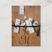 INHABER DES HOLZMONOGRAMM VISITENKARTE (Rückseite)