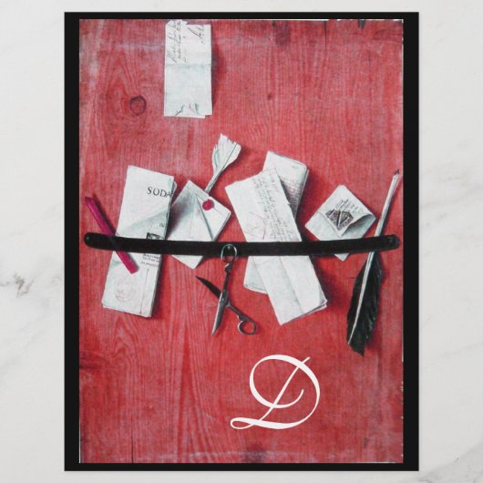 INHABER DES SCHREIBENS IN HOLZMONOGRAMM, rot, schw (Vorderseite)