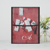 INHABER DES SCHREIBENS IN HOLZMONOGRAMM, rot, schw (Stehend Vorderseite)