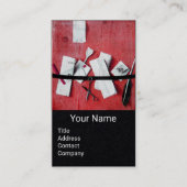 INHABER DES SCHREIBENS IN HOLZMONOGRAMM, rotes Sch Visitenkarte (Vorderseite)