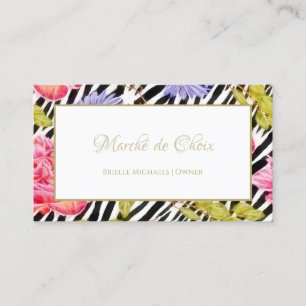 Inhaber des Zebra Floral Salons Visitenkarte